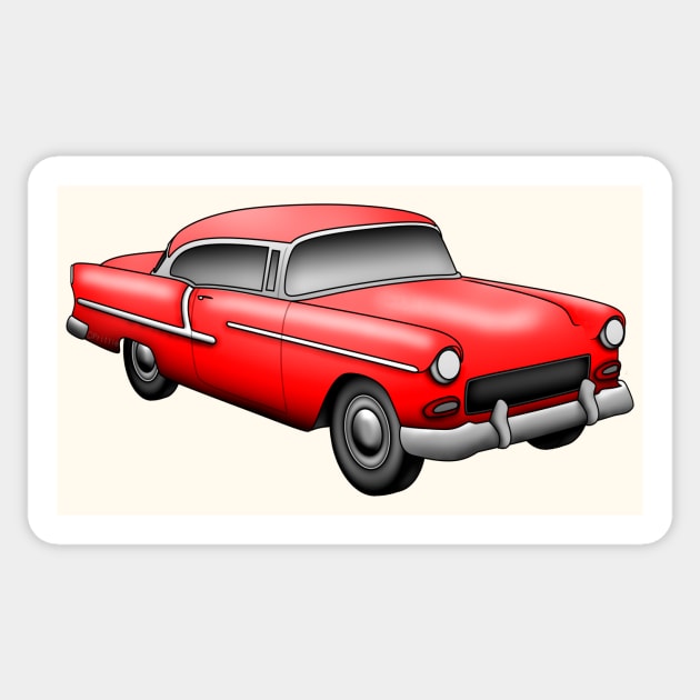 55 Chevy Bel Air Sticker by SeattleDesignCompany